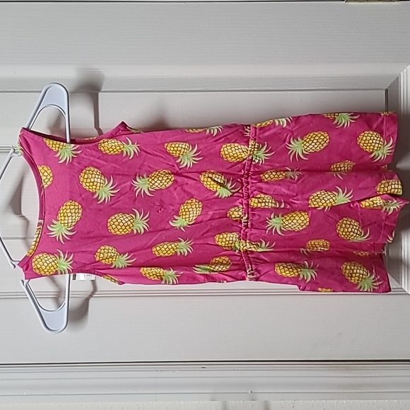 Lilly Pulitzer like Hot Pink Pineapple print M 7/8 Girls Romper TheChildren'sPla - Picture 5 of 7